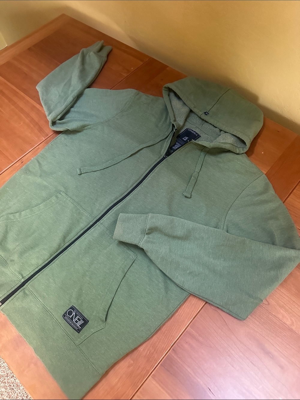 O'Neill Men's Moss Green Zip-Up Hooded Sweatshirt Jacket